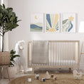Load image into Gallery viewer, Sun,Star Moon | Set of 3 Prints | Blue & Green Tones Mid Century Style - RoseRowanDesign - Wall Art
