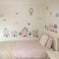 Load image into Gallery viewer, Tiny Town Wall Stickers | Pastel Village Nursery Decals – 19 Piece Set
