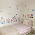 Load image into Gallery viewer, Tiny Town Wall Stickers | Pastel Village Nursery Decals – 19 Piece Set
