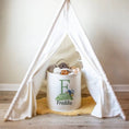 Load image into Gallery viewer, Tractor Themed Personalised Toy Trug for Kids Room or Nursery - RoseRowanDesign - 
