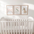 Load image into Gallery viewer, Vintage Bow Nursery Print Set – Personalised Name & Pony - RoseRowanDesign - 
