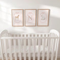 Load image into Gallery viewer, Vintage Pink Gingham Nursery Prints – Girls Personalised Set - RoseRowanDesign - 

