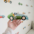 Load image into Gallery viewer, Vintage Racing Car Wall Stickers – Removable Fabric Kids Bedroom Decals | 21 Cars
