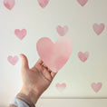 Load image into Gallery viewer, Pink Heart Wall Stickers | Watercolour Nursery Decals – Set of 20
