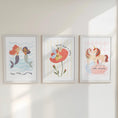 Load image into Gallery viewer, Whimsical Girls Nursery Wall Art - Mermaids Fairies Unicorns Print Set - RoseRowanDesign - 
