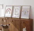Load image into Gallery viewer, Wildflower, Butterfly, Rainbow Personalised | Set of 3 Prints | For Girls Room - RoseRowanDesign - Wall Art
