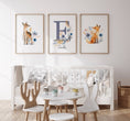 Load image into Gallery viewer, Wildflower Nursery Prints | Set of 3 Woodland Animal Wall Art | Personalised Decor for Girls' Room - RoseRowanDesign - Wall Art

