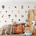 Load image into Gallery viewer, Premium Fabric Nursery Wall Stickers - Woodland Animals - RoseRowanDesign
